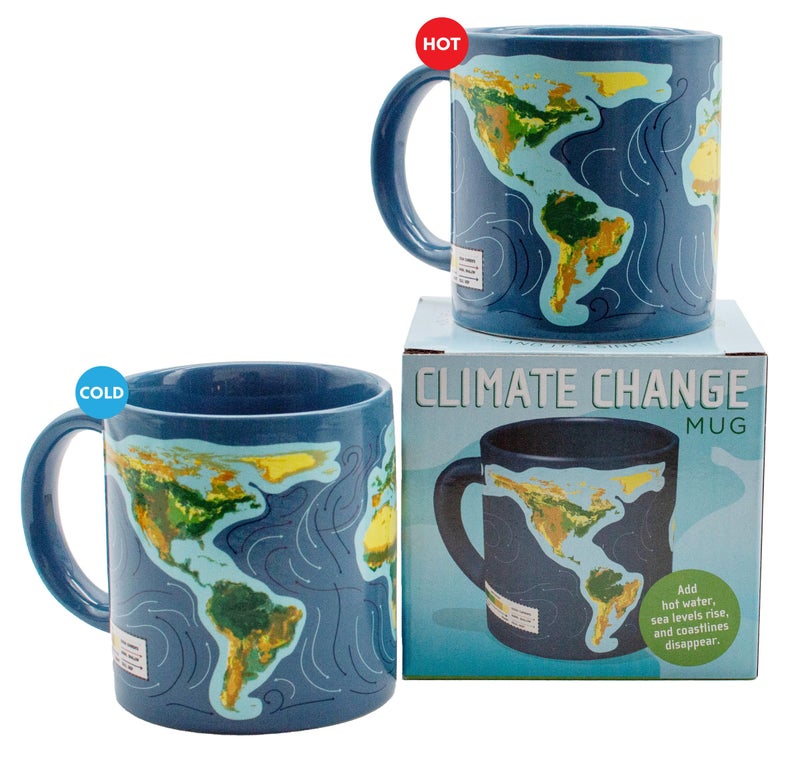 The Unemployed Philosophers Guild Climate Change Heat Transforming Color Changing Mug - Add Hot Coffee and Sea Levels Rise, Comes in Gift Box, 12oz - Image 4